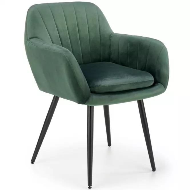 Krzesło  K429 Velvet/Metal C. Zielony
