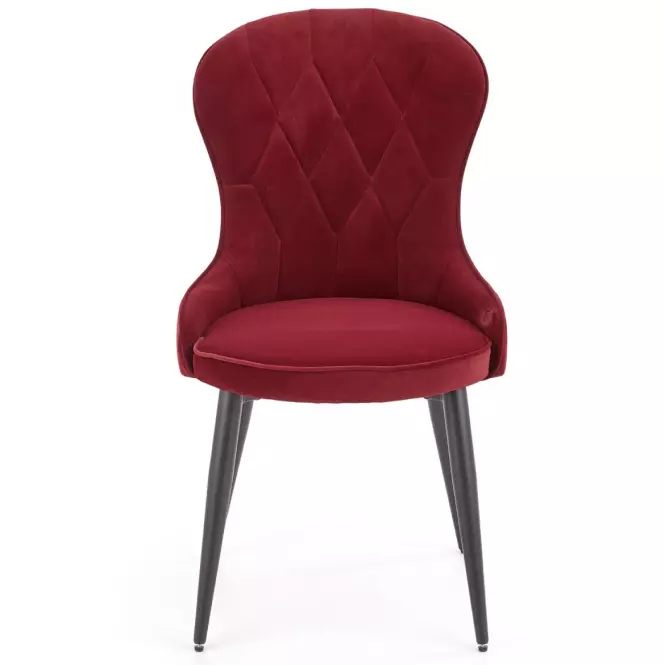 Krzesło  K366 Velvet/Metal Bordowy