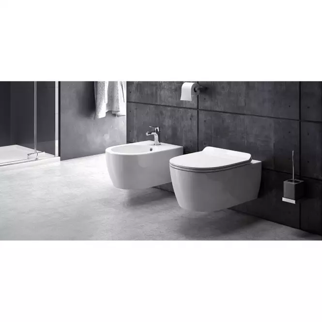 Miska bezrantowa zawieszana Wc Doto Pure Rim 48 + deska Slim wolnoopadająca CEEX.1404.485.WH