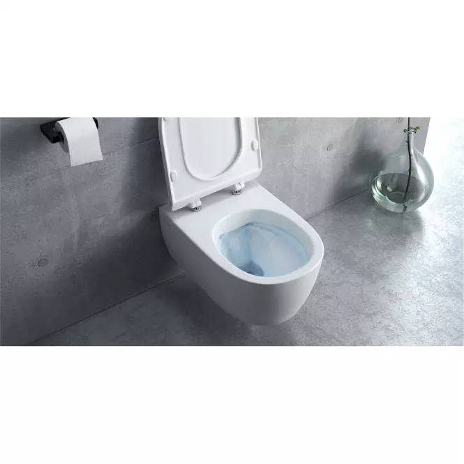 Miska bezrantowa zawieszana Wc Doto Pure Rim 48 + deska Slim wolnoopadająca CEEX.1404.485.WH