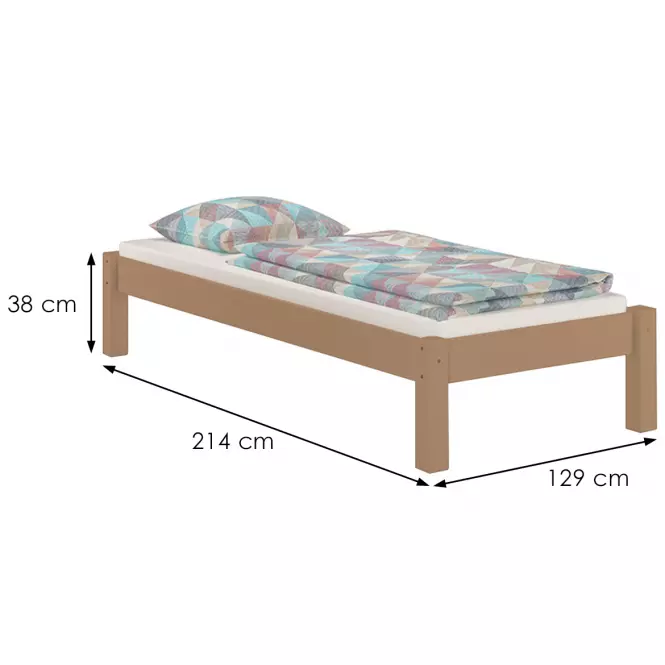 Łóżko Dora 120x200 sosna bejca brąz