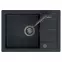 Zlew Go-Smart czarny 62x44x17,5 + bateria + syfon