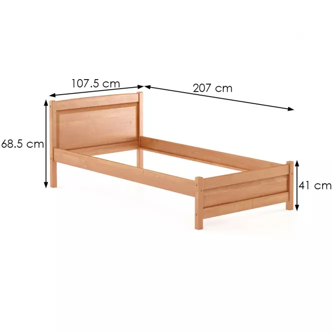 Łóżko sosna LK125–100x200 kol olcha