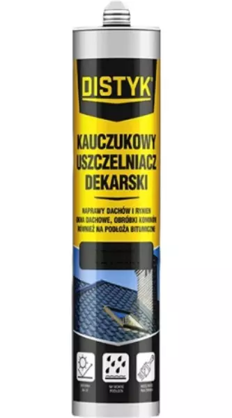 Distyk Kauczukowy Uszczelniacz Dekarski Bezbarwny 280ml