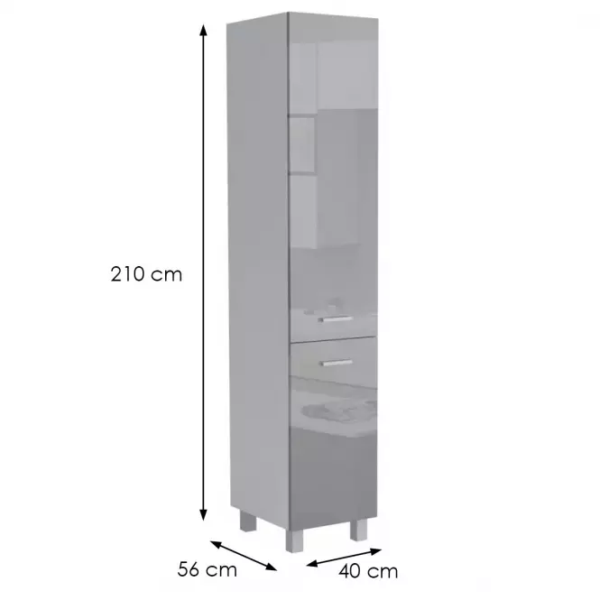 Szafka kuchenna Lucjan 40DK 2F 2100 LUX szary,2