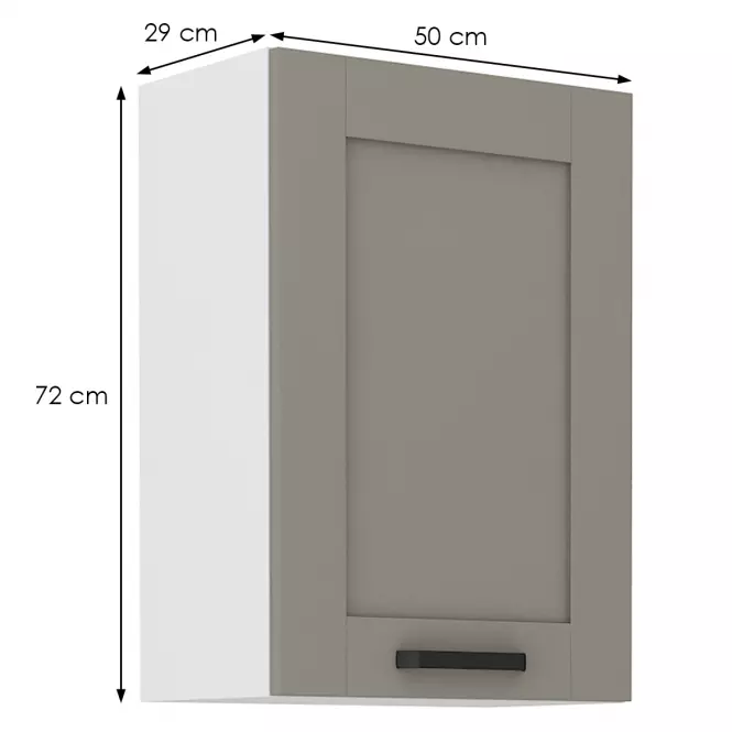 Szafka kuchenna Luna claygrey/biały 50G-72 1F,2