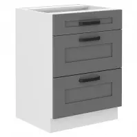 Szafka kuchenna Luna dustgrey/biały 60D 3S BB