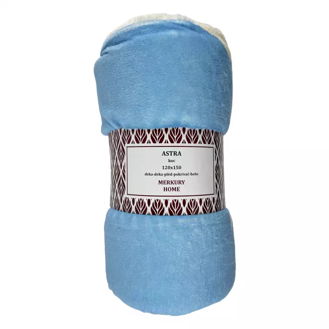 Kocyk Astra 16 niebieski/ecru 120x150 Merkury Home