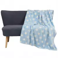 Kocyk Astra 37 niebieski/ecru 120x150 Merkury Home