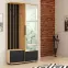 Garderoba Loft złoty kraft/czarny/tapicerka