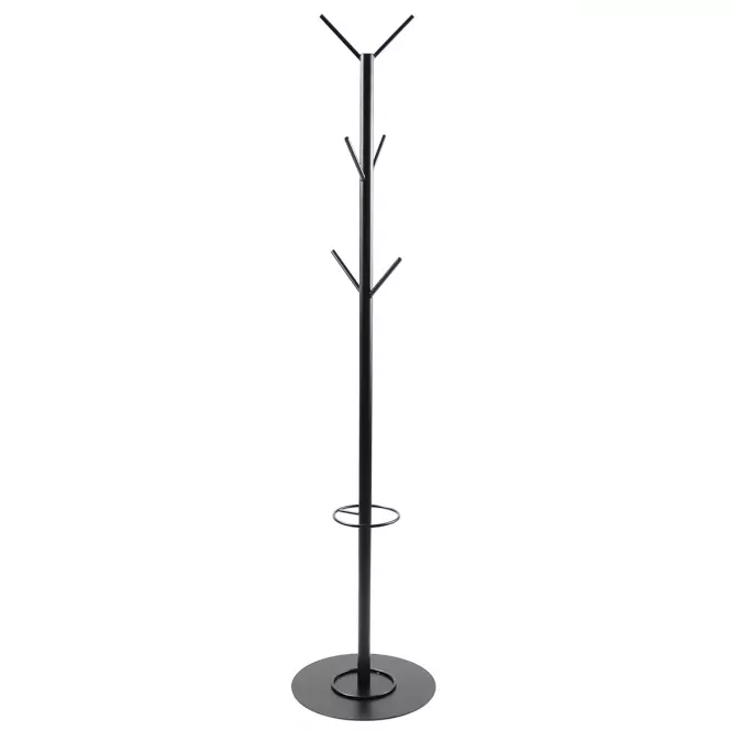 Wieszak metalowy stojący Loft 06-06 180x40 czarny
