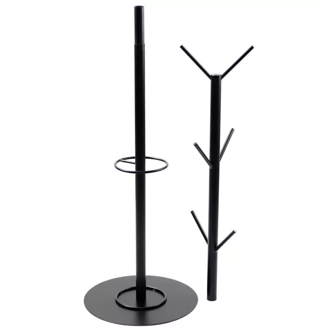 Wieszak metalowy stojący Loft 06-06 180x40 czarny