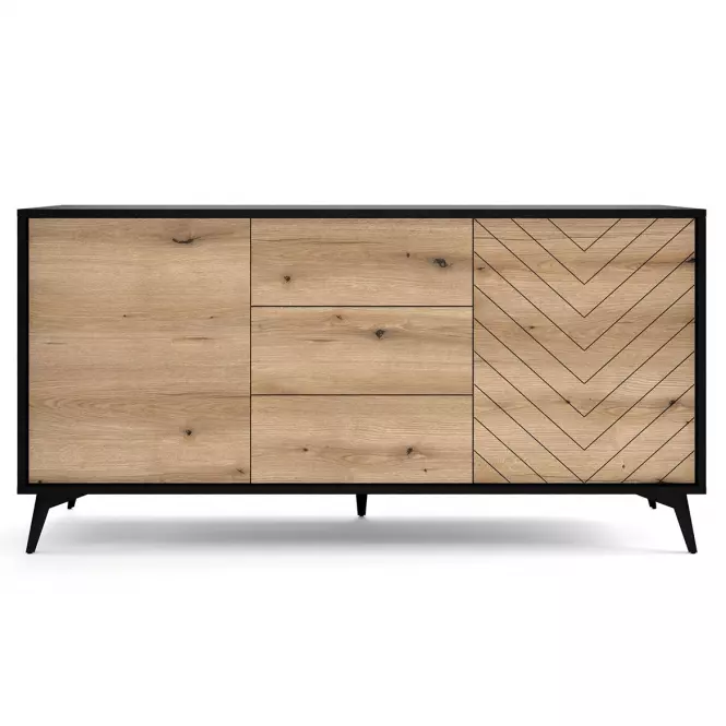 Komoda Diamond KSZ154 dąb evoke/czarny