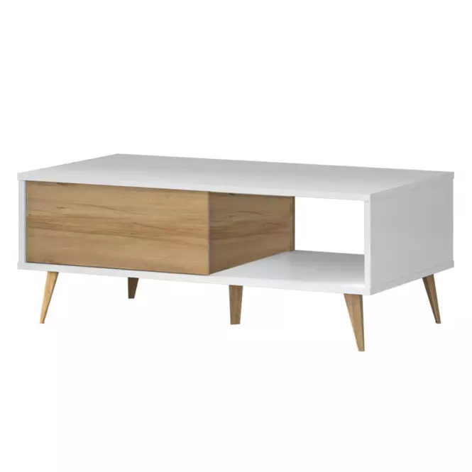 Ława Vida KLS lakierowane pacific walnut/crystal white