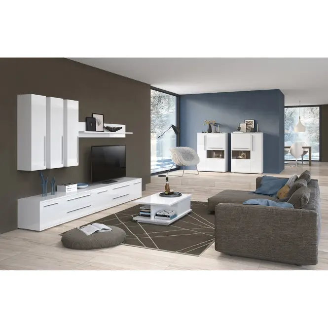 Witryna Piano V60-1KS/PN-70/KA/70 lakierowana crystal white