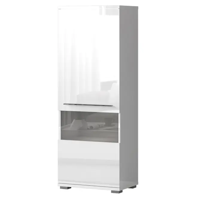 Witryna Piano V60V-1KS/PN-70/KA/70 lakierowana crystal white