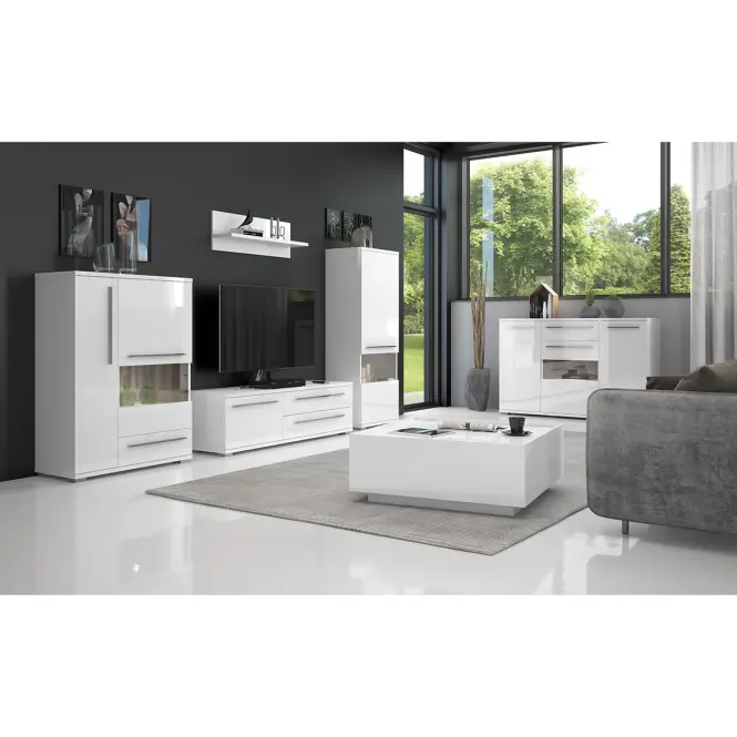 Witryna Piano V60V-1KS/PN-70/KA/70 lakierowana crystal white