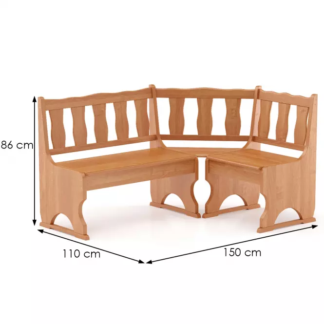 Narożnik kuchenny Sosna NR101-150x86x110 olcha