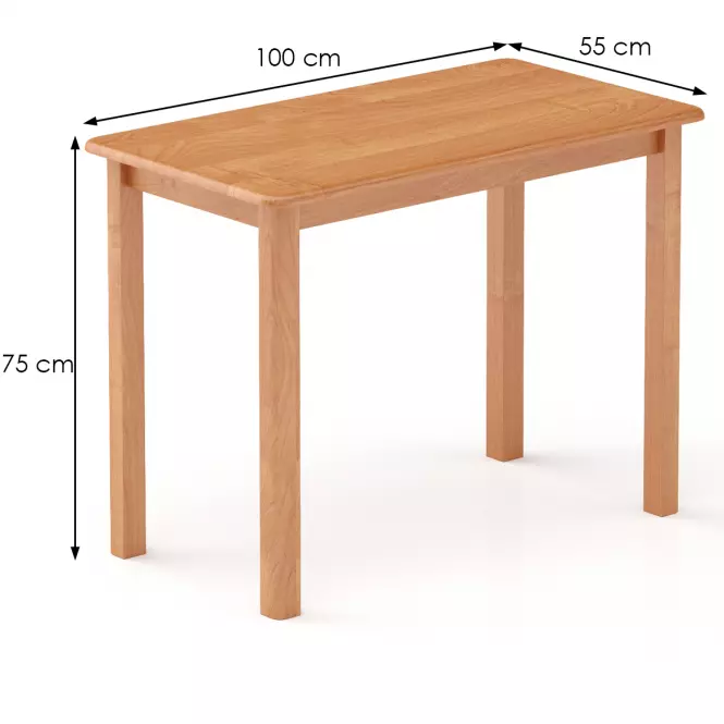 Stół Sosna ST104-100x75x55 olcha