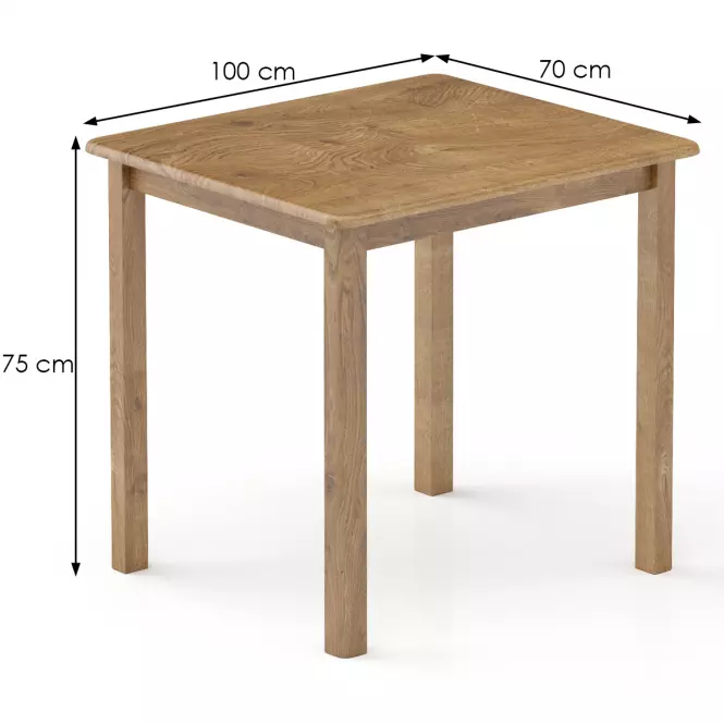 Stół Sosna ST104-100x75x70 dąb