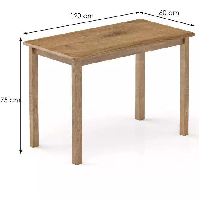 Stół Sosna ST104-120x75x60 dąb