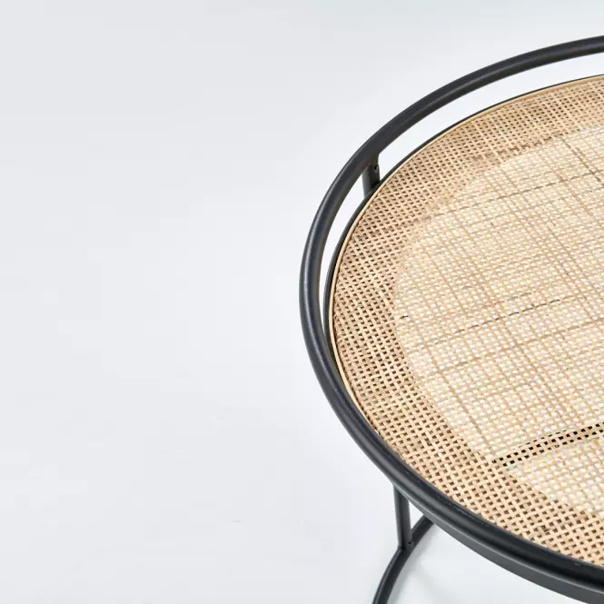Ława Manado Rattan Naturalny-Czarny Kpl-2
