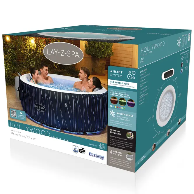 Jacuzzi ogrodowe z hydromasażem Spa Hollywood 1,96x0,66 m 60059