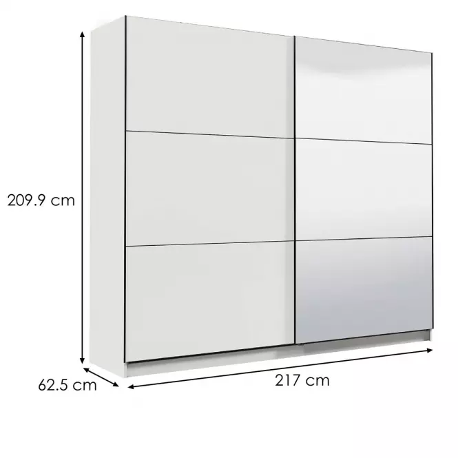 Szafa Sierra 220 lustro biała 11008286