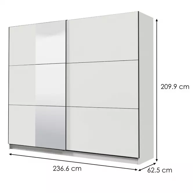 Szafa Sierra 240 OG lustro biała 11008289