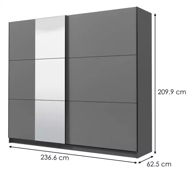 Szafa Sierra 240 OG lustro grafit 11008290
