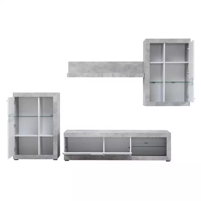 Meblościanka Rosso beton/biały 11008772