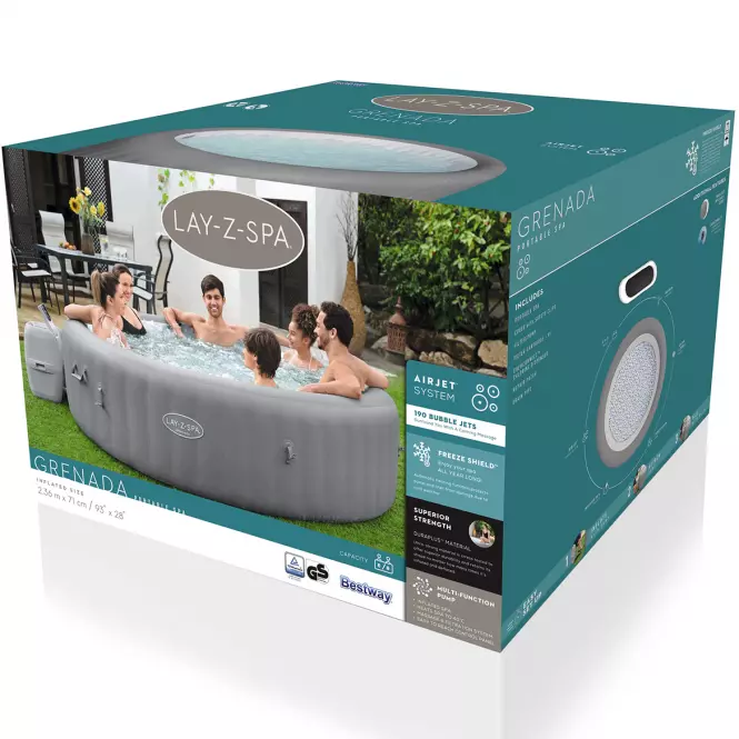 Jacuzzi ogrodwe z hydromasażem 2,36x0,71 m Grenada Airjet 60135