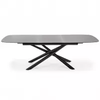Stół rozkładany Capello 180/240x95 cm Szkło/Stal – Ciemny Popiel/Czarny