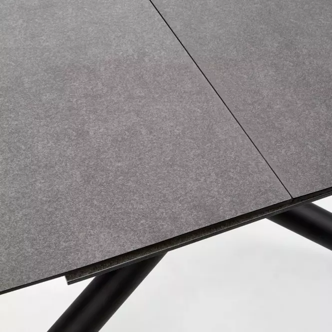 Stół rozkładany Capello 180/240x95 cm Szkło/Stal – Ciemny Popiel/Czarny