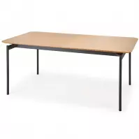 Stół rozkładany Smart 170/250x100cm Mdf/Stal – Dąb Naturalny/Czarny