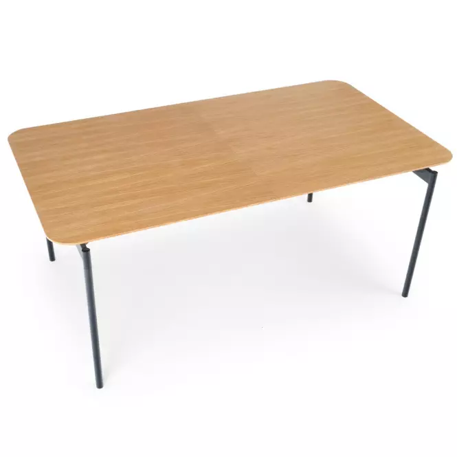 Stół rozkładany Smart 170/250x100cm Mdf/Stal – Dąb Naturalny/Czarny