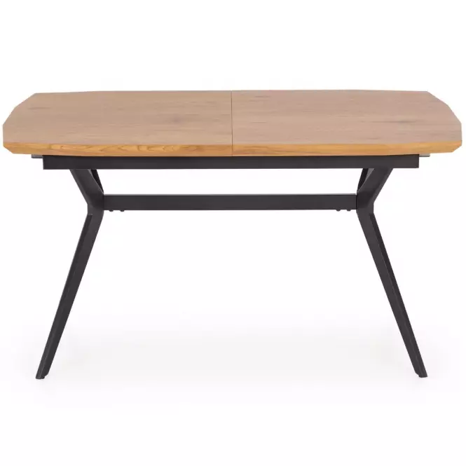 Stół rozkładany Gustavo 140/180x80cm Mdf/Stal – Dąb Złoty/Czarny