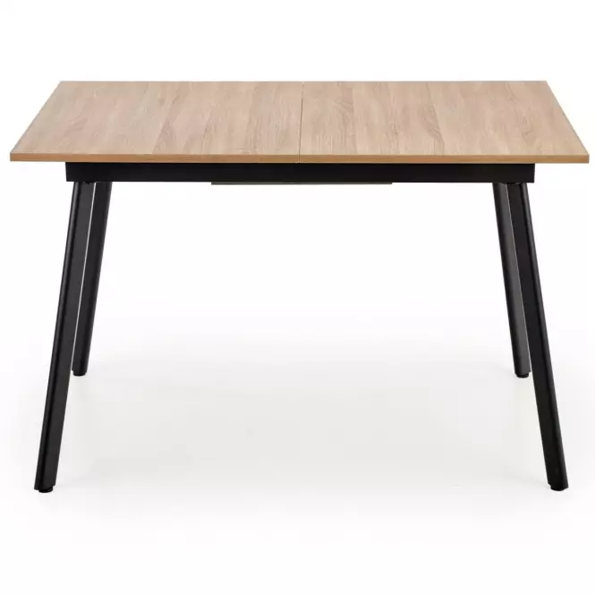 Stół rozkładany Albon 120/160x80 cm  Mdf/Stal – Dąb Sanoma/Popiel/Czarny