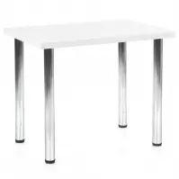 Stół Modex A) 90x60 Płyta/Stal – Biały Mat