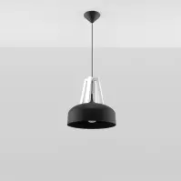 Lampa wisząca Casco A-0389 czarna/biała