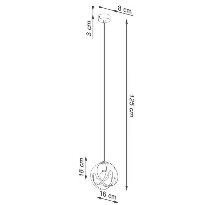 Lampa wisząca Tulos 1 A-1083 biała