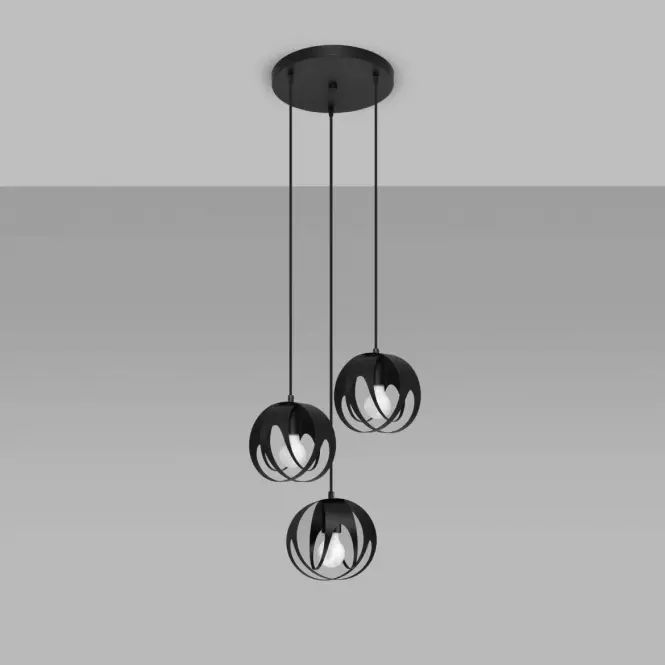 Lampa wisząca Tulos 3P A-1088 czarna