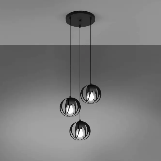 Lampa wisząca Tulos 3P A-1088 czarna