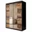 Szafa Old Wood T1 150 Czarny/Old Style/Lustro