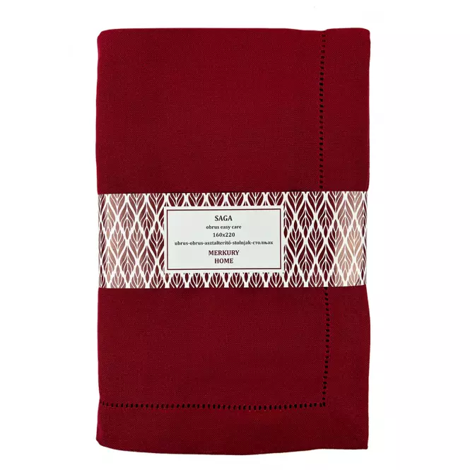 Obrus SAGA bordowy 160x220 easy care