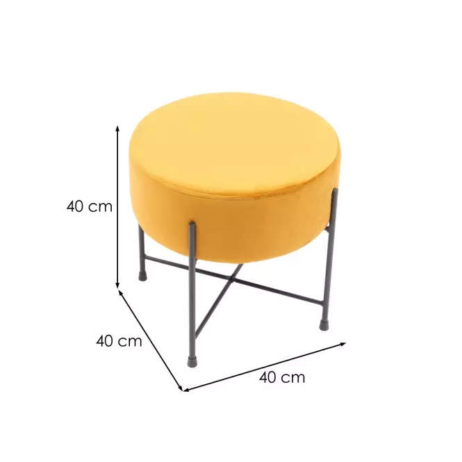 Podnóżek Bob Yellow Velvet 20