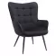 Fotel Jet Black Velvet 19,2