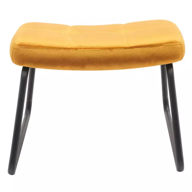 Fotel z podnóżkiem You&Me Yellow Velvet