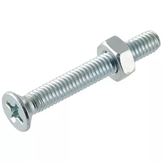Śruby z gwintem łeb płaski ocynk M5X16mm