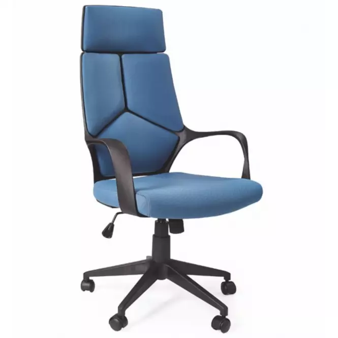 Fotel Obrotowy Voyager Niebieski/Czarny